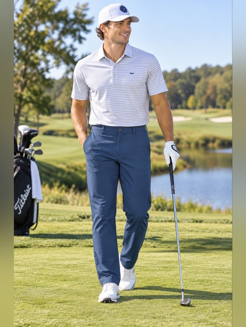 NWT Men's All In Motion Dark Navy Straight-Leg Athletic Pants